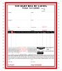 Bill of lading for hazardous materials and 3rd party freight bill to section. continuous carbonless format, BLCCH002