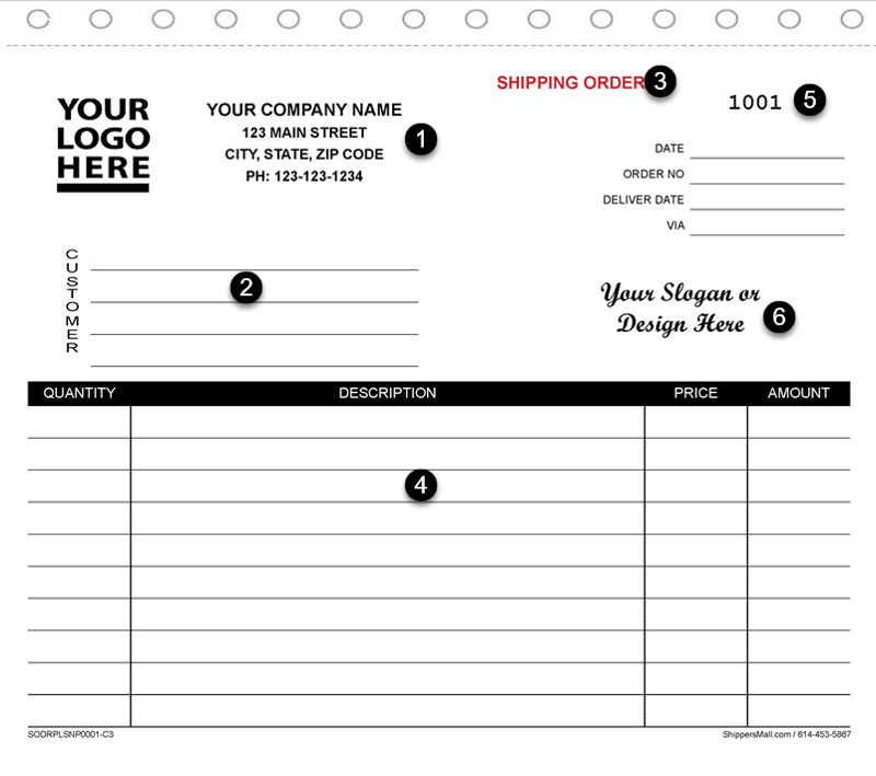 Shipping order, packing list, delivery receipt and invoice universal ...