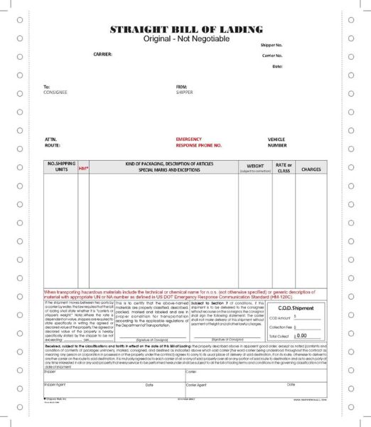 Bills of Lading, 3 or 4 Ply - BLCC1365-C3 - BLCC1365-C4
