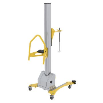 American made Stretch Wrap Machine 88 In. Maximum Wrap Length Yellow P/N: PEL-100A-D3-SWA b Aluminum Quick Lift DC Powered Pallet Stretch Wrap Machine 88 In. Maximum Wrap Length Yellow P/N: PEL-100A-D3-SWA b