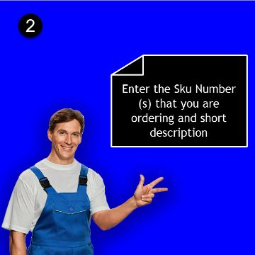Order pre-quoted products online step 2 Pre-quoted Order Step 2