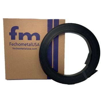 SS 304 Black Polyester Coated Banding, 3/4" W X 0.03, 100' Roll Banding Coated in Black Polyester