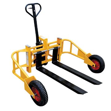 Steel All-Terrain Pallet Truck 48" Fork Length 2000 Lb. Capacity Yellow 10 Steel All-Terrain Pallet Truck  - ALL-T-2-48