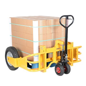 Steel All-Terrain Pallet Truck 32" Fork Length 2500 Lb. Capacity Yellow 20 Steel All-Terrain Pallet Truck - ALL-T-HD