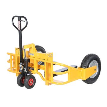 Steel All-Terrain Pallet Truck 32" Fork Length 2500 Lb. Capacity Yellow 60 Steel All-Terrain Pallet Truck - ALL-T-HD