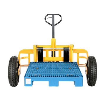 Steel All-Terrain Pallet Truck 32" Fork Length 2500 Lb. Capacity Yellow 70 Steel All-Terrain Pallet Truck - ALL-T-HD