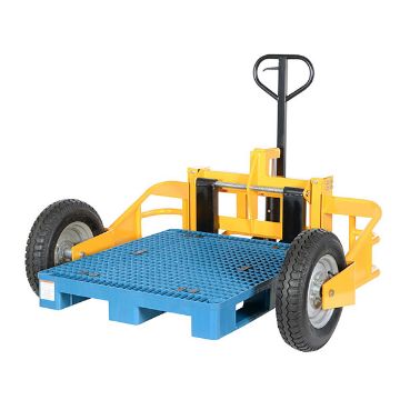 Steel All-Terrain Pallet Truck 32" Fork Length 2500 Lb. Capacity Yellow 80 Steel All-Terrain Pallet Truck - ALL-T-HD