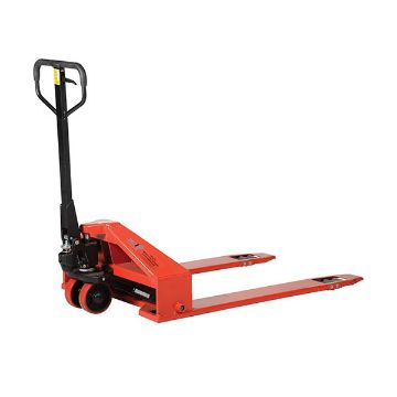 Steel Super Low Pallet Truck 63-1/2" x 33" x 44" 2200 Lb. Capacity Red 10 Steel Super Low Pallet Truck - PM2-3344-SLP