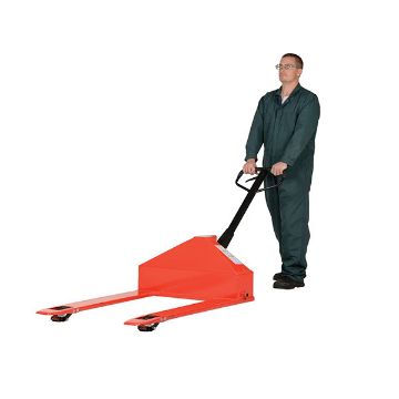 Steel Super Low Pallet Truck 63-1/2" x 33" x 44" 2200 Lb. Capacity Red 50 Steel Super Low Pallet Truck - PM2-3344-SLP