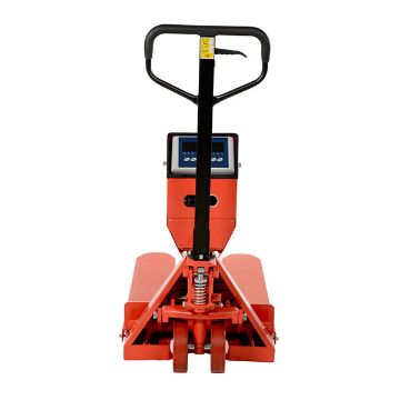 Steel Low Profile Pallet Truck with Scale 64-1/2" x 22-3/8" x 48" 5000 Lb. Capacity Red 30 Steel Low Profile Pallet Truck Scale - PM-2048-SCL-LP
