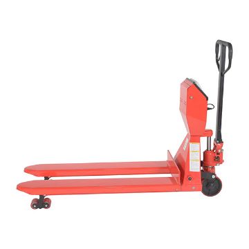 Steel Low Profile Pallet Truck with Scale and Printer 64-1/2" x 22-1/2" x 48" 5000 Lb. Capacity Red 50 Steel Low Profile Pallet Truck with Scale - PM-2048-SCL-LP-PT