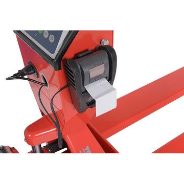 Steel Low Profile Pallet Truck with Scale and Printer 64-1/2" x 22-1/2" x 48" 5000 Lb. Capacity Red 80 Steel Low Profile Pallet Truck with Scale - PM-2048-SCL-LP-PT