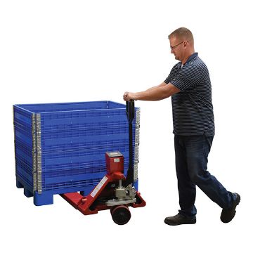 Steel Trade Legal Low Profile Pallet Truck with Scale 62" x 21-1/2" x 47-1/2" 5000 Lb. Capacity Red 70 Steel Trade Legal Low Profile Pallet Truck - PM-2146-TL-SCL-LP