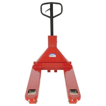 Steel Trade Legal Low Profile Pallet Truck with Scale 66" x 28" x 48" 5000 Lb. Capacity Red 30 Steel Trade Legal Low Profile Pallet Truck - PM-2746-TL-SCL-LP