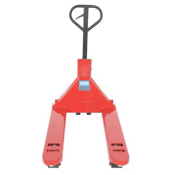 Steel Trade Legal Low Profile Pallet Truck with Scale and Printer 66" x 28" x 48" 5000 Lb. Capacity Red 30 Steel Trade Legal Low Profile Pallet Truck - PM-2746-TL-SCL-LP-PT