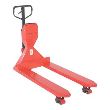 Steel Low Profile Pallet Truck with Scale 66" x 28" x 48" 5000 Lb. Capacity Red 10 Steel Low Profile Pallet Truck with Scale - PM-2748-SCL-LP