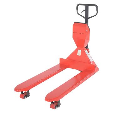 Steel Low Profile Pallet Truck with Scale 66" x 28" x 48" 5000 Lb. Capacity Red 20 Steel Low Profile Pallet Truck with Scale - PM-2748-SCL-LP