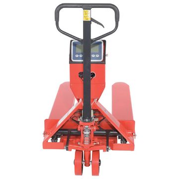 Steel Low Profile Pallet Truck with Scale 66" x 28" x 48" 5000 Lb. Capacity Red 40 Steel Low Profile Pallet Truck with Scale - PM-2748-SCL-LP