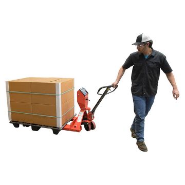 Steel Low Profile Pallet Truck with Scale 66" x 28" x 48" 5000 Lb. Capacity Red 80 Steel Low Profile Pallet Truck with Scale - PM-2748-SCL-LP