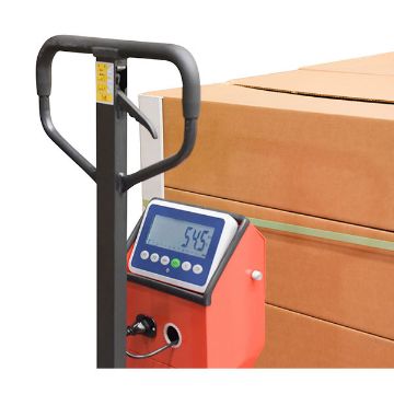 Steel Low Profile Pallet Truck with Scale 66" x 28" x 48" 5000 Lb. Capacity Red 90 Steel Low Profile Pallet Truck with Scale - PM-2748-SCL-LP