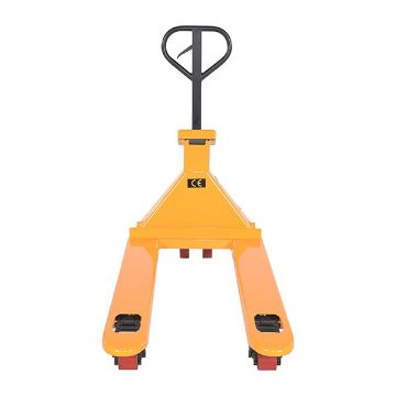 Steel Low Profile Economy Pallet Truck with Scale 67-1/2" x 27" x 47" 5000 Lb. Capacity Yellow 30 Steel Low Profile Economy Pallet Truck - PM-2748-SCL-LP-E