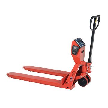 Steel Low Profile Pallet Truck with Scale and Printer 66" x 28" x 48" 5000 Lb. Capacity Red 10 Steel Low Profile Pallet Truck with Scale - PM-2748-SCL-LP-PT