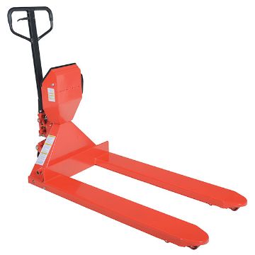 Steel Low Profile Pallet Truck with Scale and Printer 66" x 28" x 48" 5000 Lb. Capacity Red 20 Steel Low Profile Pallet Truck with Scale - PM-2748-SCL-LP-PT
