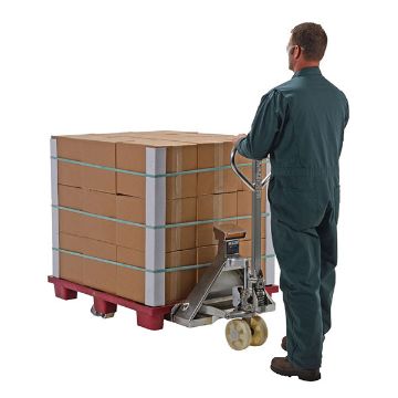 Stainless Steel Low Profile Pallet Truck with Scale 61-43/64" x 27" x 48-5/8" 5000 Lb. Capacity Silver 40 Stainless Steel Low Profile Pallet truck with Scale - PM-2748-SCL-LP-SS