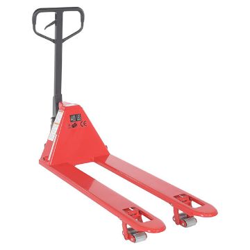 Steel Low Profile Pallet Truck 21" x 48" 4,000 Lb. Capacity Red 10 Steel Low Profile Pallet Truck - PM4-2148-LP