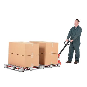 Steel Full Featured Pallet Truck 84" x 27" x 48" 4000 Lb. Capacity Red 40 Steel Full Featured Pallet Truck - PM4-2772