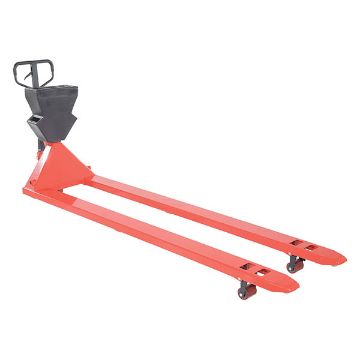 Steel/Plastic Pallet Truck 109-3/16" x 27" x 48" 4000 Lb. Capacity Red with Black P-Caddy 10 Steel/Plastic Pallet Truck  - PM4-2796-UP-002