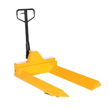 Steel Pallet Truck V-Shaped Center 78" x 33" x 43-13/16" 4000 Lb. Capacity Yellow 10 Steel Pallet Truck V-Shaped Center - PM4-3348-RL