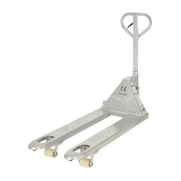 Galvanized Steel Pallet Truck 64" x 20-1/2" x 48-1/2" 5500 Lb. Capacity Gray 20 Galvanized Steel Pallet Truck - PM5-2048-S-G