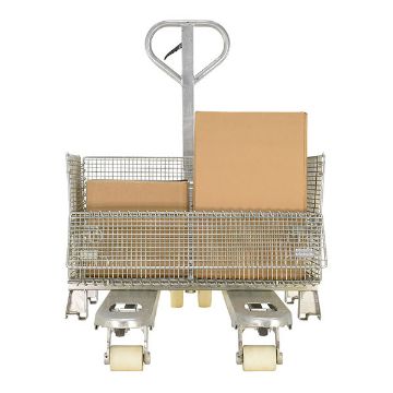 Galvanized Steel Pallet Truck 64" x 20-1/2" x 48-1/2" 5500 Lb. Capacity Gray 60 Galvanized Steel Pallet Truck - PM5-2048-S-G