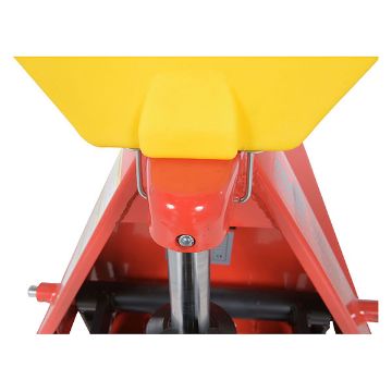 Steel/Plastic Pallet Truck 61-3/16" x 20" x 48" 5500 Lb. Capacity Red with Yellow P-Caddy 70 Steel/Plastic Pallet Truck - PM5-2048-UP-001