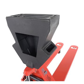 Steel/Plastic Pallet Truck 61-3/16" x 20" x 48" 5500 Lb. Capacity Red with Black P-Caddy 60 Steel/Plastic Pallet Truck - PM5-2048-UP-002