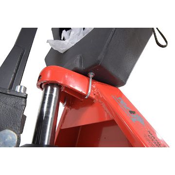 Steel/Plastic Pallet Truck 61-3/16" x 20" x 48" 5500 Lb. Capacity Red with Black P-Caddy 80 Steel/Plastic Pallet Truck - PM5-2048-UP-002