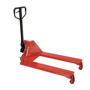 Steel Heavy Duty Wheel Nose Pallet Truck 63" x 27" x 42" 5000 Lb. Capacity Red 10 Steel Heavy Duty Wheel Nose Pallet Truck - PM5-2738-WN