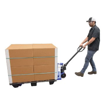 Steel Full Featured Pallet Trucks 6 Pack 27" x 48" 5,500 Lb. Capacity Blue 70 Steel Full Featured Pallet Truck - PM5-2748-BL-6PKG