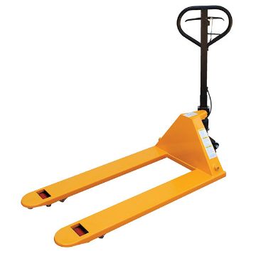 Steel Pallet Truck with Brake 66" x 27" x 49" 5500 Lb. Capacity Yellow 10 Steel Pallet Truck with Brake - PM5-2748-HB