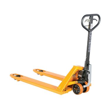 Steel Ergonomic Power Assist Pallet Truck 48" x 27" x 48" 5000 Lb. Capacity Yellow 10 Steel Ergonomic Power Assist Pallet Truck - PM5-2748-PA-Y