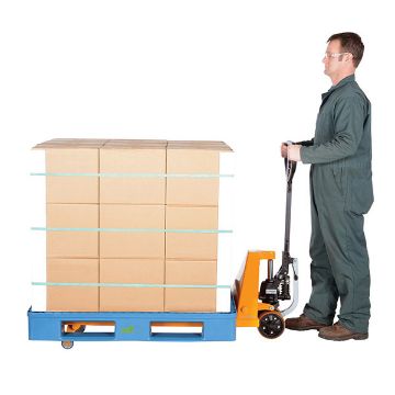 Steel Ergonomic Power Assist Pallet Truck 48" x 27" x 48" 5000 Lb. Capacity Yellow 40 Steel Ergonomic Power Assist Pallet Truck - PM5-2748-PA-Y