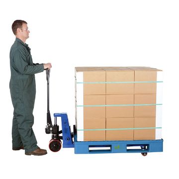 Steel Quick Lift Pallet Truck 61-11/16" x 27" x 48-5/8" 5500 Lb. Capacity Blue 40 Steel Quick Lift Pallet Truck - PM5-2748-QL