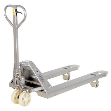 304 Stainless Steel Frame Pallet Truck 61" x 27" x 48" 5500 Lb. Capacity Silver 20 304 Stainless Steel Frame Pallet Truck - PM5-2748-SFF