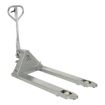 Galvanized Steel Pallet Truck 62" x 27" x 48" 5500 Lb. Capacity Gray 10 Galvanized Steel Pallet Truck - PM5-2748-S-G