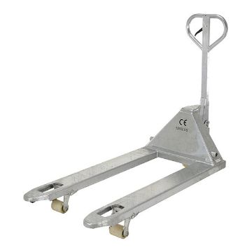 Galvanized Steel (Quantity 6) Pallet Truck 62" x 27" x 48" 5500 Lb. Capacity Gray 20 Galvanized Steel (Quantity 6) Pallet Trucks - PM5-2748-S-G-6PKG