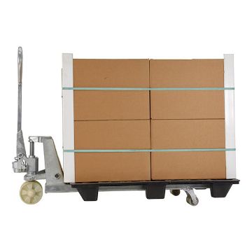 Galvanized Steel (Quantity 6) Pallet Truck 62" x 27" x 48" 5500 Lb. Capacity Gray 50 Galvanized Steel (Quantity 6) Pallet Trucks - PM5-2748-S-G-6PKG