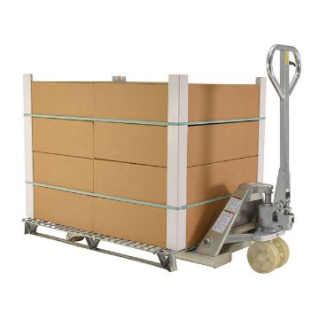 Steel Zinc Coated Pallet Truck 61" x 27" x 48" 5500 Lb. Capacity Silver 60 Steel Zinc Coated Pallet Truck  - PM5-2748-S-Z