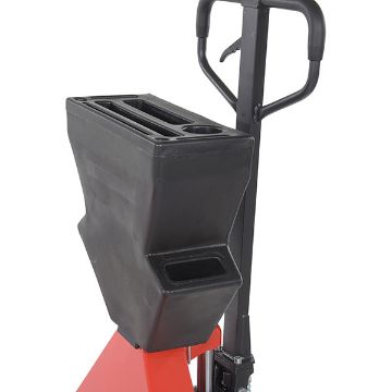 Steel/Plastic Pallet Truck 61-3/16" x 27" x 48" 5500 Lb. Capacity Red with Yellow P-Caddy 60 Steel/Plastic Pallet Truck - PM5-2748-UP-001