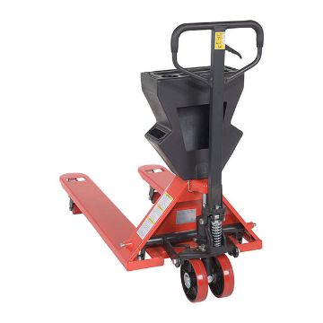Steel/Plastic Pallet Truck 61-3/16" x 27" x 48" 5500 Lb. Capacity Red with Black P-Caddy 40 Steel/Plastic Pallet Truck - PM5-2748-UP-002